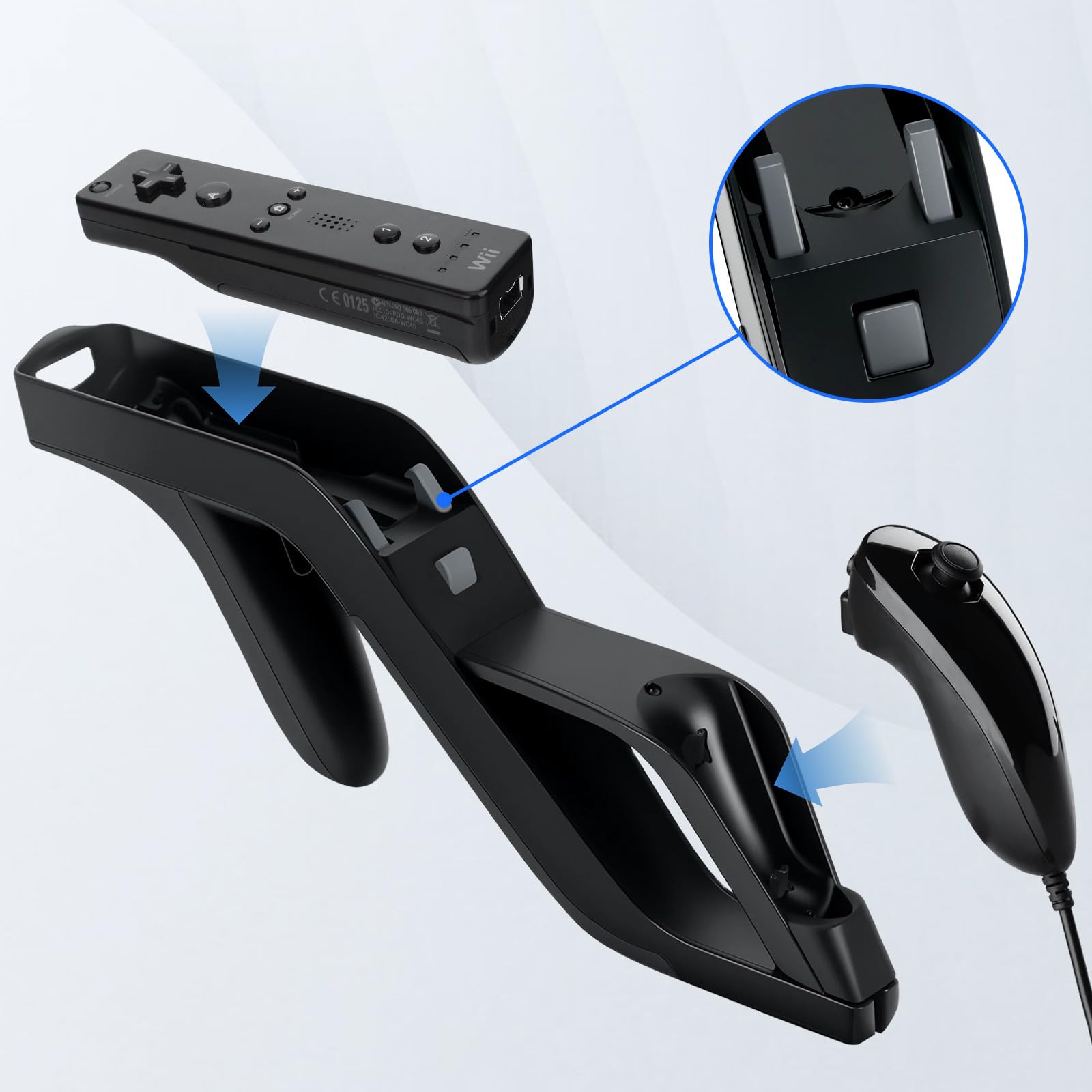 Amazon.com: EuroBird Shooting Game Wii u Zapper Gun Grip-suitable